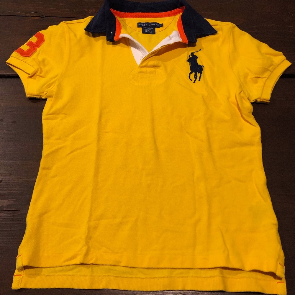 Ralph Lauren Yellow Polo Shirt, Like New!